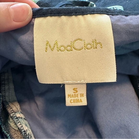 modcloth waving at the waterfront seashell printed knee length dress - Picture 5 of 10